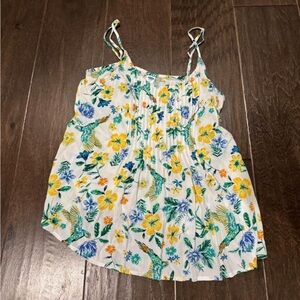 White floral patterned tank top